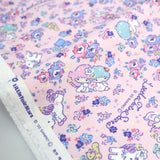 Sanrio Hello Kitty Twin Stars Floral Oxford Canvas - Pink - 50cm
