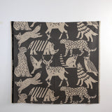 Kokka Echino Animal Canvas - Grey - 50cm