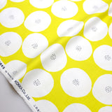 Kokka Muddy Works by Tomotake Anpan - Mortley Cross Soft Canvas - Yellow - 50cm