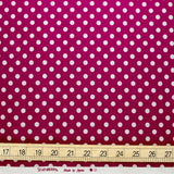 Sevenberry Small Polka Dots Cotton Linen Canvas - Metallic Magenta - 50cm