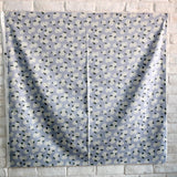 Kokka Muddy Works by Tomotake Floral - Cotton Sateen - Blue - 50cm