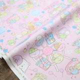 Kokka San X Sumikko Gurashi Carnival Cotton Oxford Canvas - Pink - 50cm