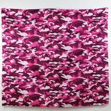 Hishiei Cats Cocoland Camouflage Cotton Canvas Oxford - Pink - 50cm