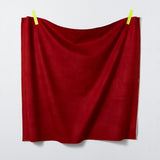 Nani IRO Kokka Peinture a l'eau Alphabet Cotton Linen Herringbone - Red B - 50cm - Nekoneko Fabric