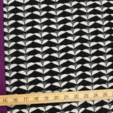 (Remnant) Kokka Echino Tubomi Double Gauze - Black - 1.5m