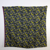 (Remnant) Kokka Echino Floret Double Gauze - Grey - 1m