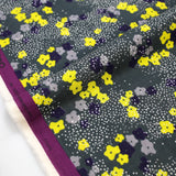 Kokka Echino Floret Double Gauze - Grey - 50cm