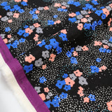 Kokka Echino Floret Double Gauze - Black - 50cm