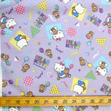 Sanrio Hello Kitty Everyday Oxford Canvas - Violet - Fat Quarter