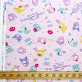 Sanrio Hello Kitty & Friends Dinosaur Oxford Canvas - Pink - Fat Quarter