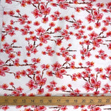 (Remnant) Euroknit Cherry Blossom Cotton Jersey Knit - Pink - 2.5Y