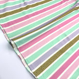 (Remnant) Lillofant Euroknit Stripes Cotton Jersey Knit - Pastel - 2Y