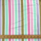 (Remnant) Lillofant Euroknit Stripes Cotton Jersey Knit - Pastel - 2Y