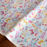 Hello Kitty Sanrio Twin Stars Lollipop Cotton Canvas - Blue - Fat Quarter