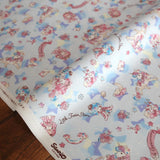 Hello Kitty Sanrio Twin Stars 45th Anniversary Unicorn - Cotton Canvas - Blue - Fat Quarter