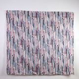 (Remnant) Kokka Modern Art Stripes Cotton Linen Sheeting - Pink - 3.9m