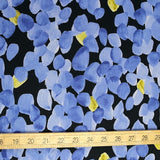 (Remnant) Kokka Modern Art Circles Cotton Linen Sheeting - Blue - 2.9m