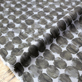 (Remnant) Kokka Textile Painted Dots - Rayon Linen - Grey Black - 0.9m