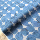 (Remnant) Kokka Textile Painted Dots - Rayon Linen - Grey Blue - 2m