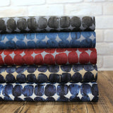 (Remnant) Kokka Textile Painted Dots - Rayon Linen - Grey Black - 0.6m