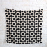 (Remnant) Kokka Textile Painted Large Dots - Cotton Viera - Beige Black - 1m