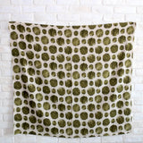(Remnant) Kokka Textile Painted Large Dots - Cotton Viera - Beige Green - 2.4m