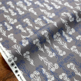 Cotton + Steel Flower Doodles Delicate Floral - Grey - Cotton - Half Yard