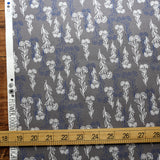 Cotton + Steel Flower Doodles Delicate Floral - Grey - Cotton - Half Yard