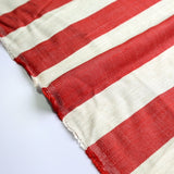 Large Stripes Cotton Linen - Red - 50cm