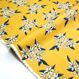 Summer Floral Cotton Lawn - Mustard - Half Yard