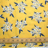Summer Floral Cotton Lawn - Mustard - Half Yard