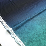 Astrokatze Gradient Cotton Jersey Knit - Navy Teal - Half yard