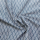 Euroknit Seigaiha Cotton Jersey Knit - Beige - Half yard