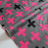 Art Gallery Fabric Cross Grey Pink - Knits - Half Yard