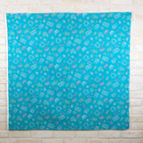 Kokka City Pop Girl Neon - Cotton Sheeting - Teal - 50cm - Nekoneko Fabric