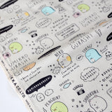 Kokka San X Sumikko Gurashi Friends Photo Collage #11 Canvas - Grey - Fat Quarter