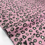 Albstoffe Euroknit Leopard Print Cotton Jersey Knit - Pink - Half yard