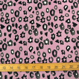 Albstoffe Euroknit Leopard Print Cotton Jersey Knit - Pink - Half yard