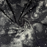 Euroknit Night Sky Cotton Jersey Knit - Black - Half yard