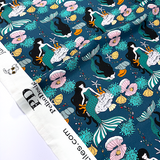 JJT Euroknit Mermaid Cotton Jersey Knit - Navy - Half yard