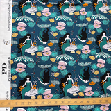 JJT Euroknit Mermaid Cotton Jersey Knit - Navy - Half yard