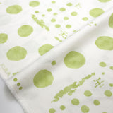 Warabi Water Jade Dots Cotton Linen Sheeting Air Tumbler Finish - Green - 50cm