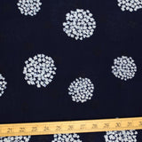 (Remnant) Warabi Floral Cotton Single Gauze - Navy - 1.7M