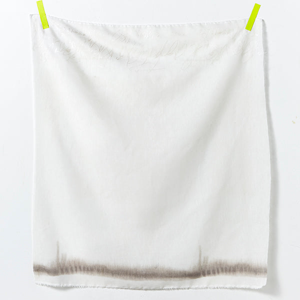 Nani IRO Kokka Beau Yin Yang Ripple Linen Gauze - White - 50cm - Nekoneko Fabric