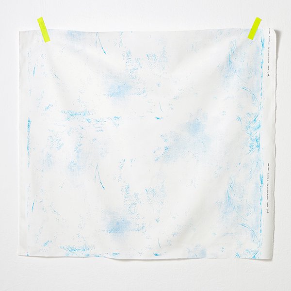 Nani IRO Kokka Yes! Tableau Cotton Herringbone  - White Blue A - 50cm