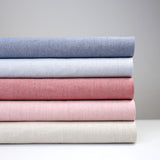 Kanayasu Yarn Dyed Solid Color Cotton Chambray Washer Finish - Blue - 50cm