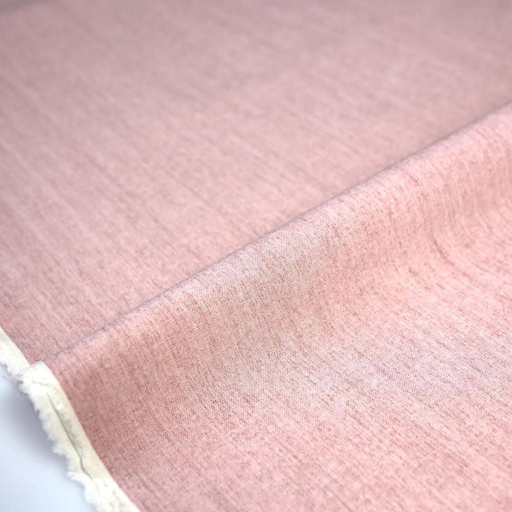 Kanayasu Yarn Dyed Solid Color Cotton Chambray Washer Finish - Pink - 50cm