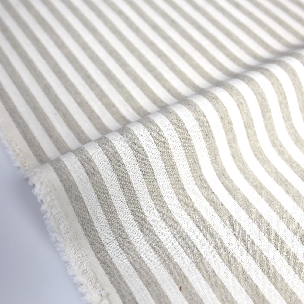 Kanayasu Yarn Dyed Medium Stripes Cotton Chambray Washer Finish