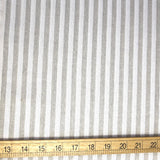 Kanayasu Yarn Dyed Medium Stripes Cotton Chambray Washer Finish - Beige - 50cm