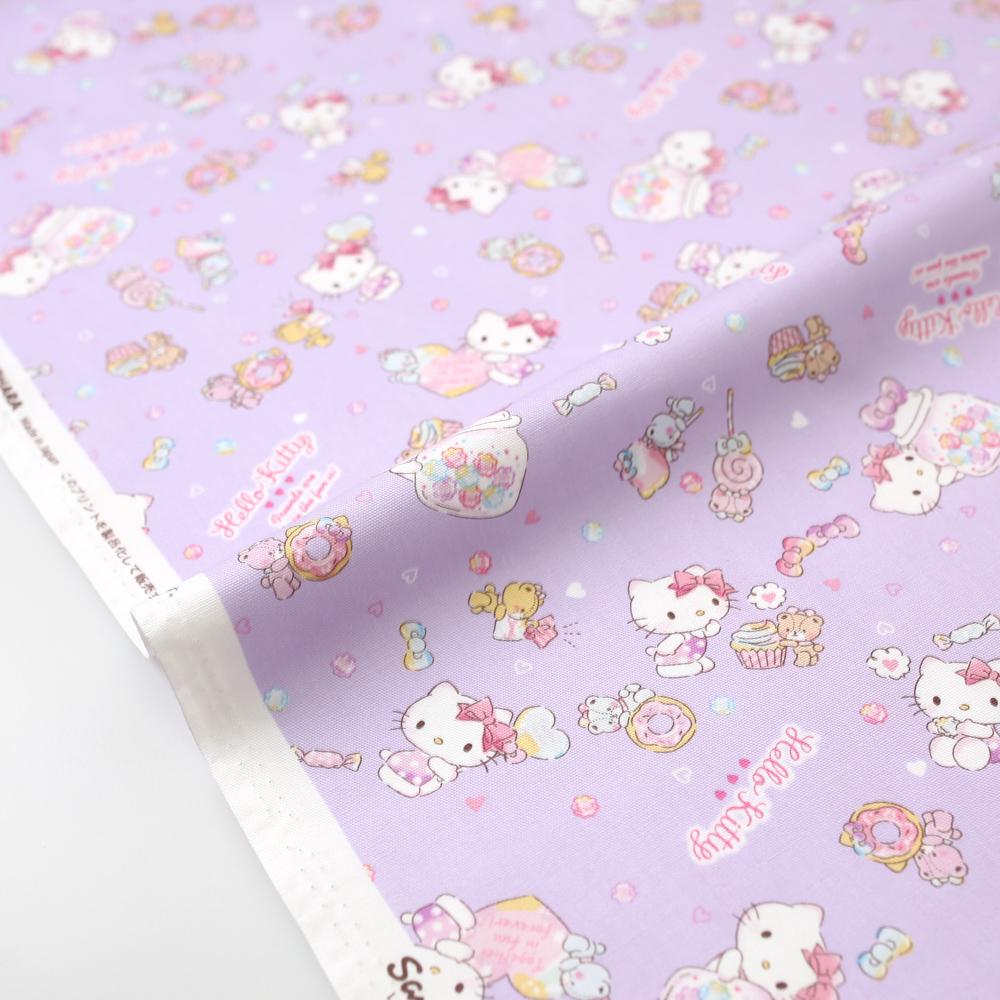 Sanrio Hello Kitty Sweets - Cotton Canvas - Violet - 50cm